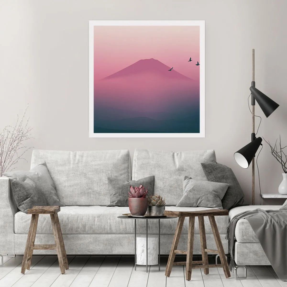 Pôster - Andarilhos sob as nuvens - 50x50 cm