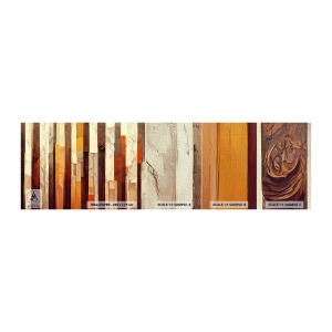 Amostra de papel de parede Premium Canvas - Hino das árvores da floresta - Pedaço, Abstração, Cintos - 100x30 cm