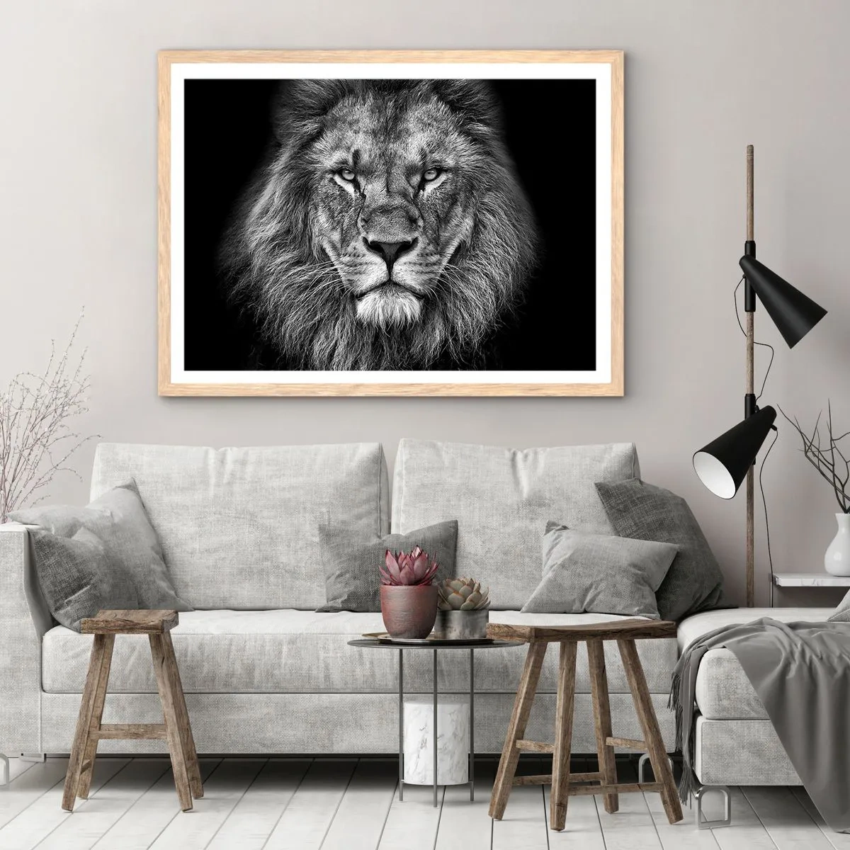 Pôster com moldura de carvalho claro - Em trajes de coroação - 70x50 cm