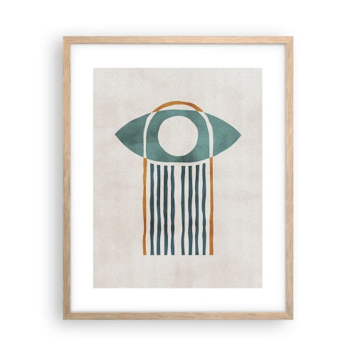 Pôster com moldura de carvalho claro - Sinais e rituais - 40x50 cm