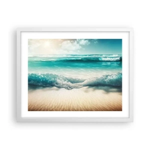 Pôster em moldura branca - A paz do oceano - 50x40 cm