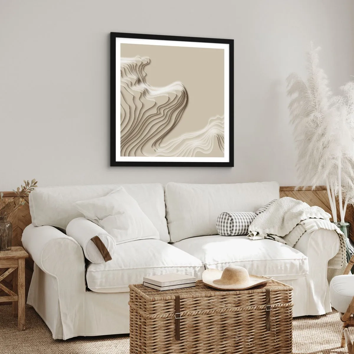 Pôster com moldura preta - Topografia da arte - 40x40 cm