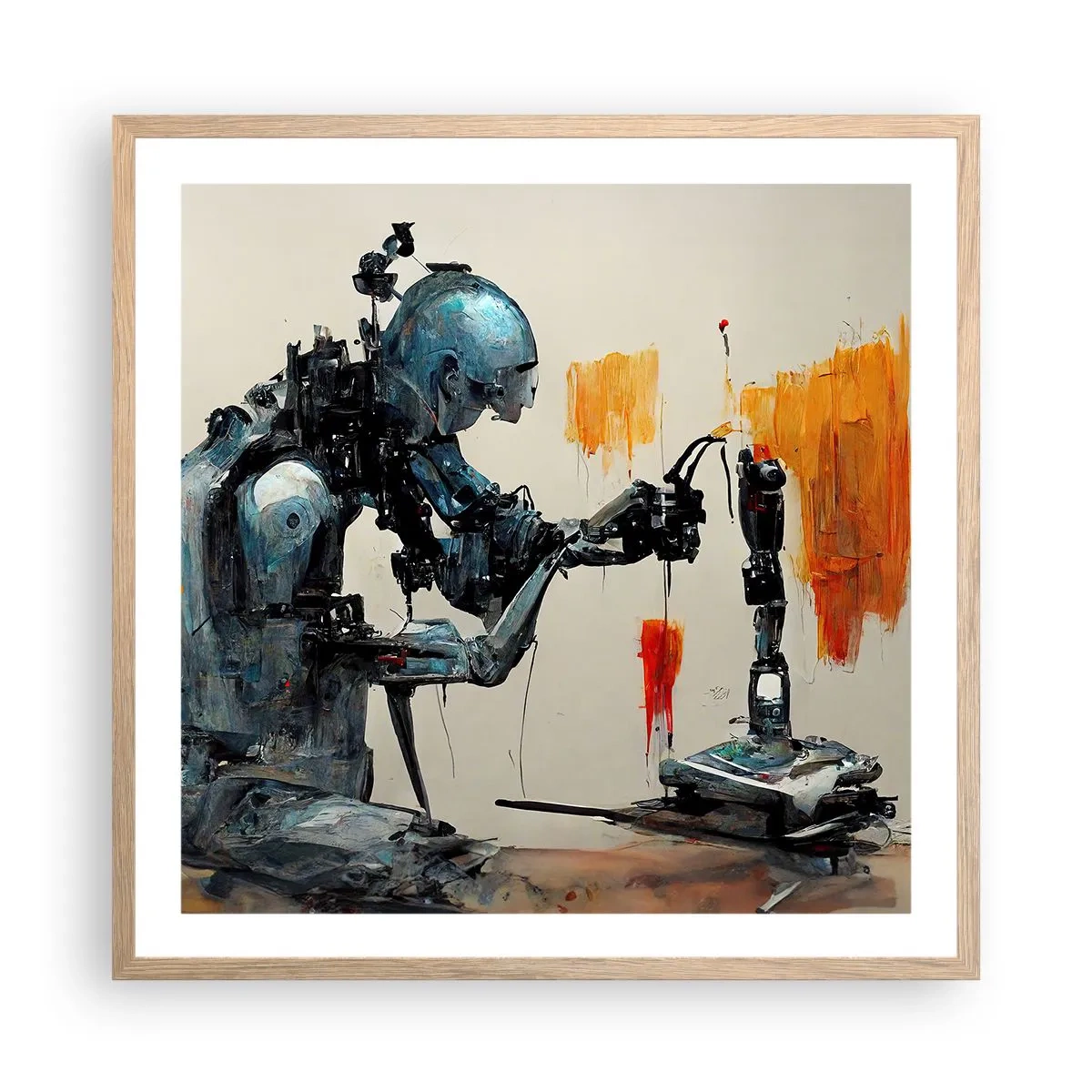 Pôster com moldura de carvalho claro - Já amanhã… - 60x60 cm