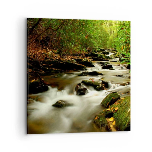 Quadro em tela - Como prata líquida - 70x70 cm