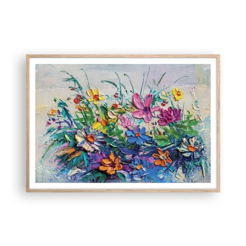 Pôster com moldura de carvalho claro - Não é de todo natureza morta - 100x70 cm