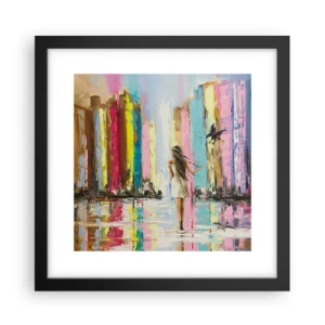 Pôster com moldura preta - Segue-me - 30x30 cm