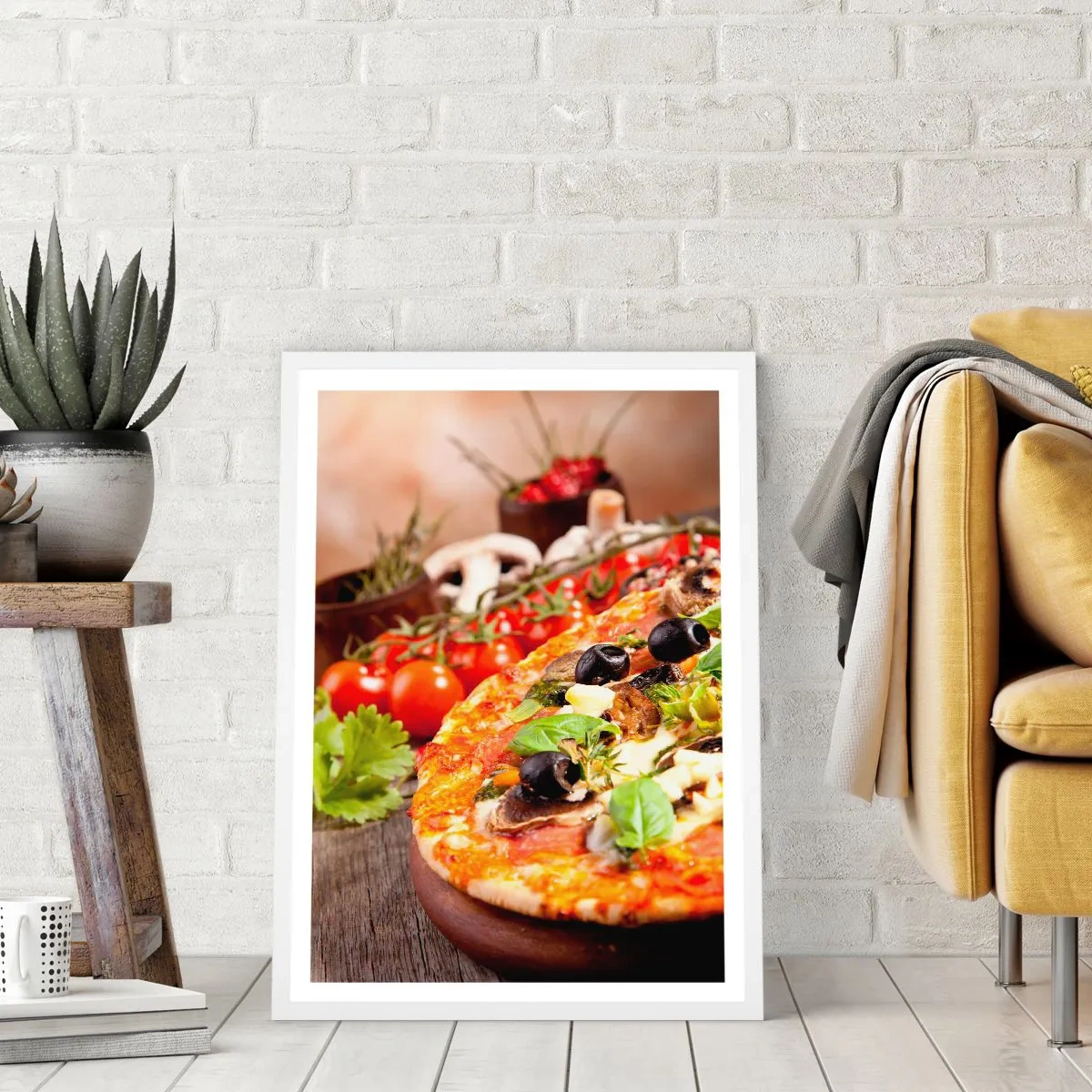 Pôster em moldura branca - Ingredientes telúricos - 50x70 cm