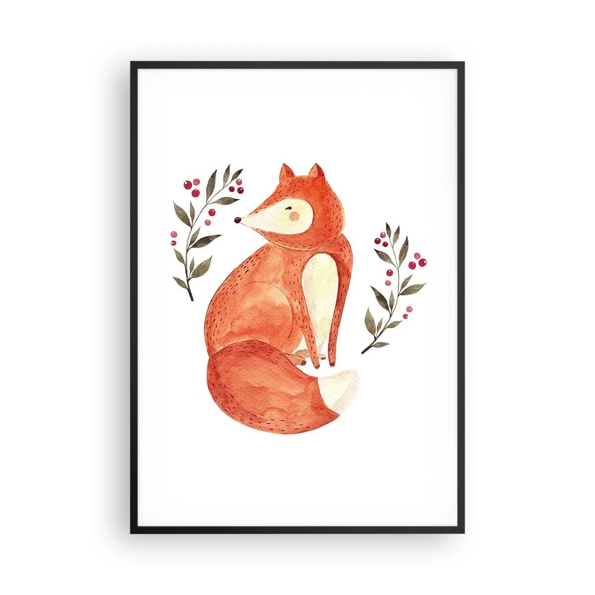 Pôster com moldura preta - Pequeno ruivo - 70x100 cm