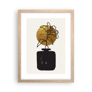 Pôster com moldura de carvalho claro - A beleza vale seu peso em ouro - 30x40 cm