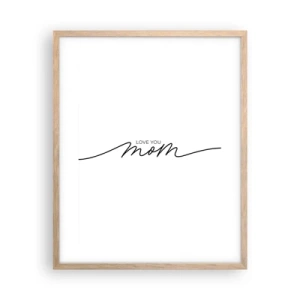 Pôster com moldura de carvalho claro - Uma grande emoção - 40x50 cm