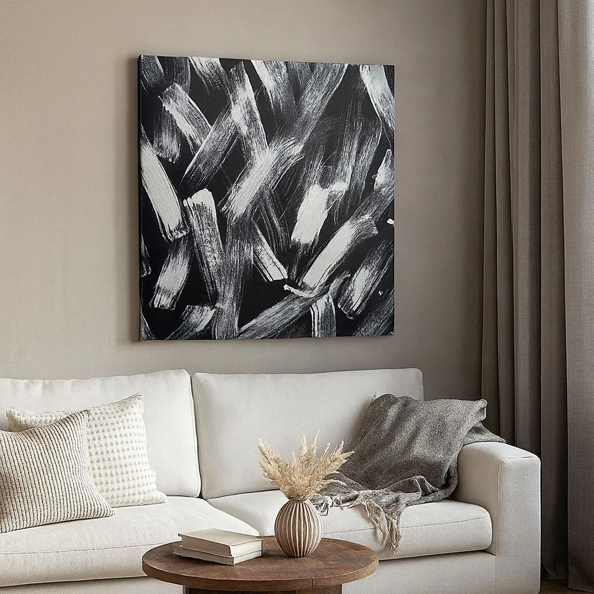 Quadro em tela - Abstração no espírito industrial - 30x30 cm