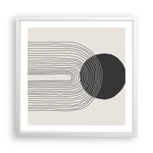 Pôster em moldura branca - Tremores e confiança - 50x50 cm