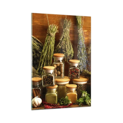 Quadro em vidro - Magias da cozinha - 80x120 cm