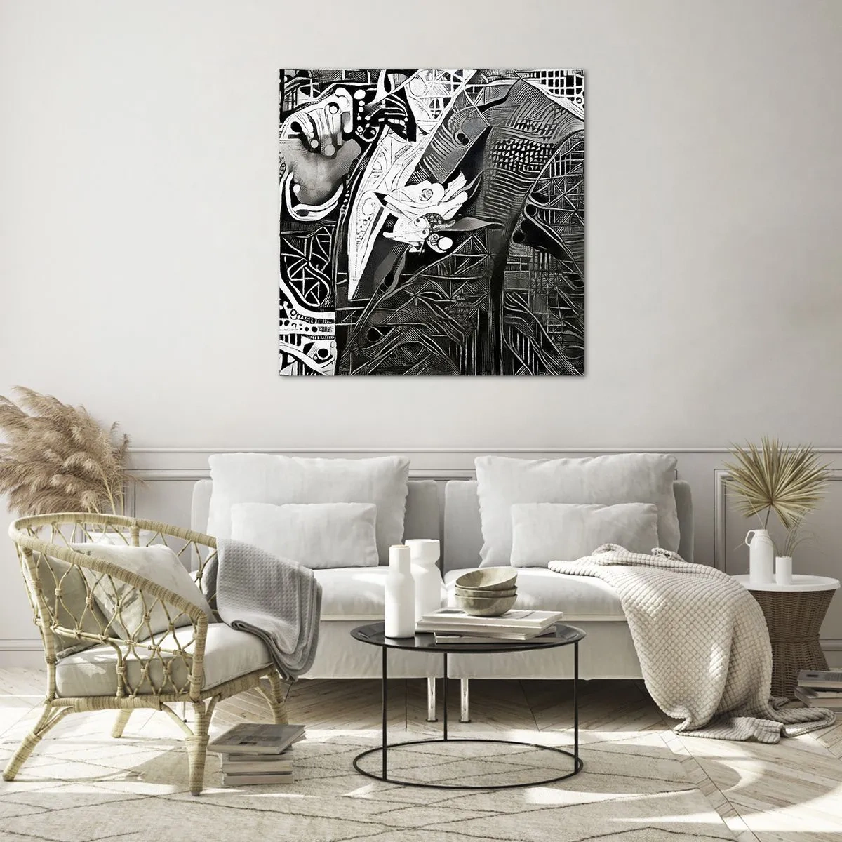 Quadro em vidro - Aparentemente apenas uma pessoa qualquer - 30x30 cm