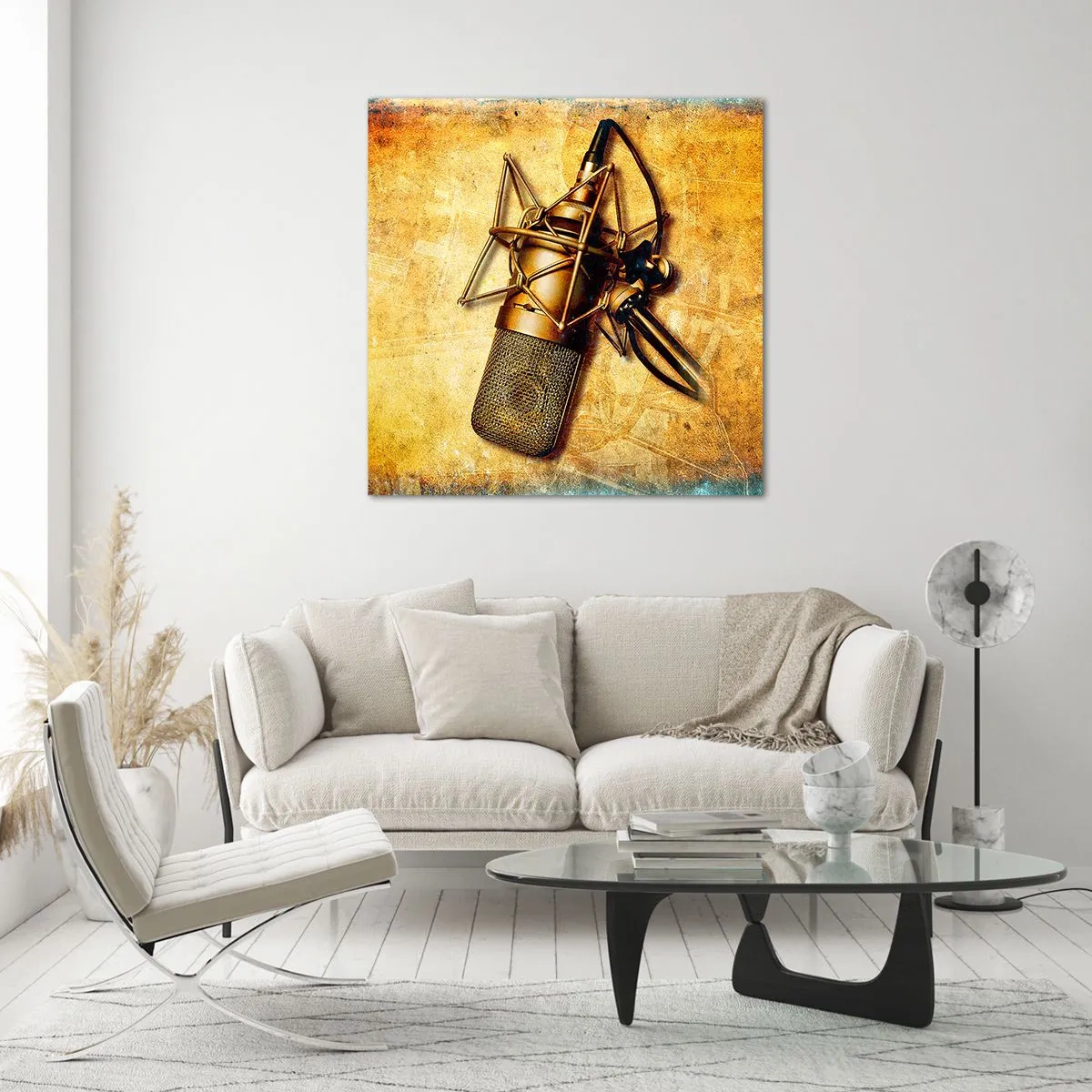 Quadro em vidro - Os Anos Dourados da Rádio - 70x70 cm