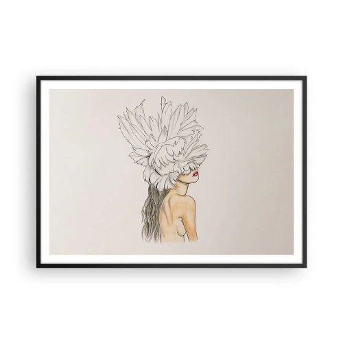 Pôster com moldura preta - Beleza coroada - 100x70 cm