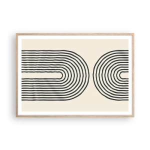 Pôster com moldura de carvalho claro - Em um momento... - 100x70 cm