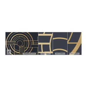 Amostra de papel de parede Premium Canvas - Rotação das coisas - Abstração, Pedaço, Gráficos - 100x30 cm