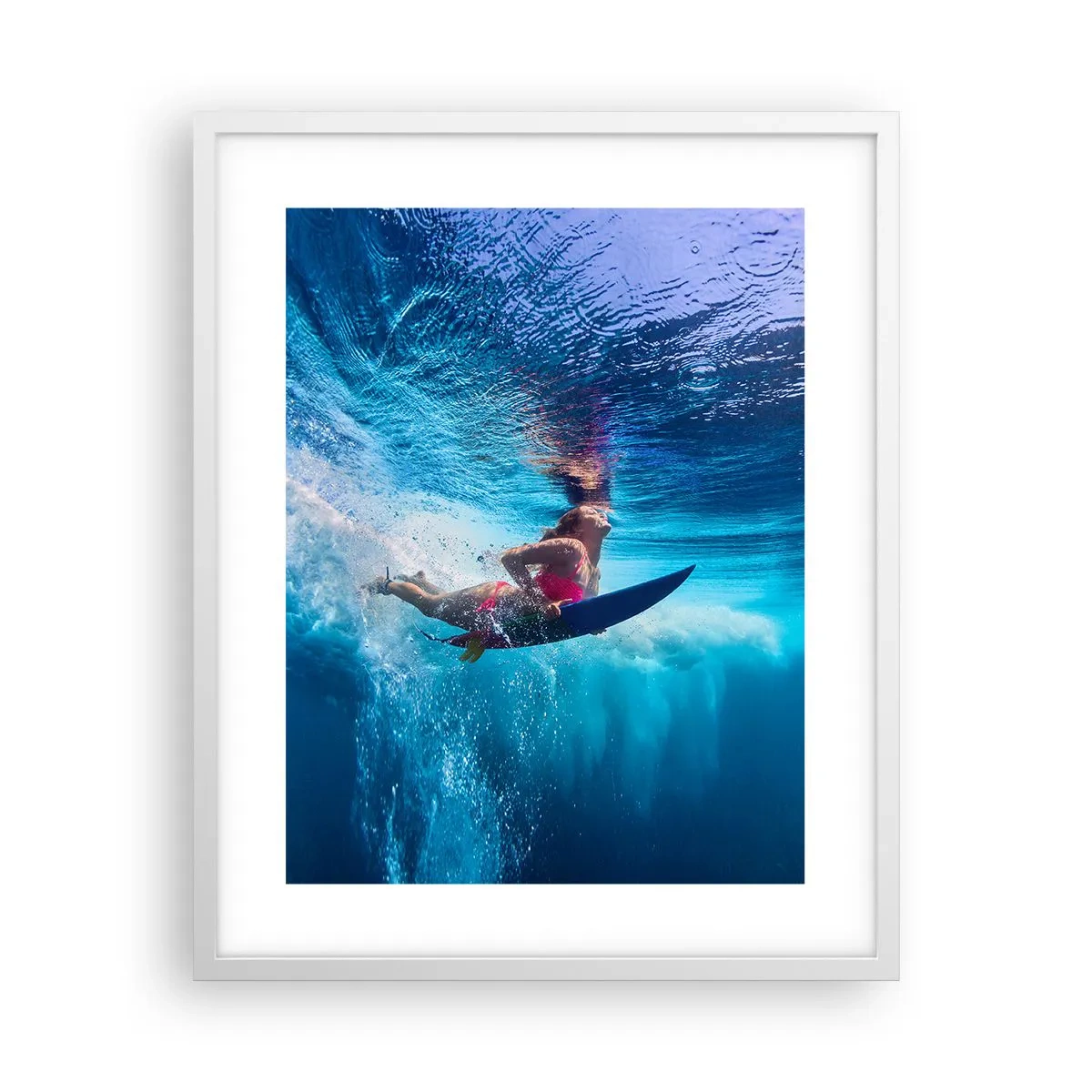Pôster em moldura branca - Profundidade da alegria - 40x50 cm