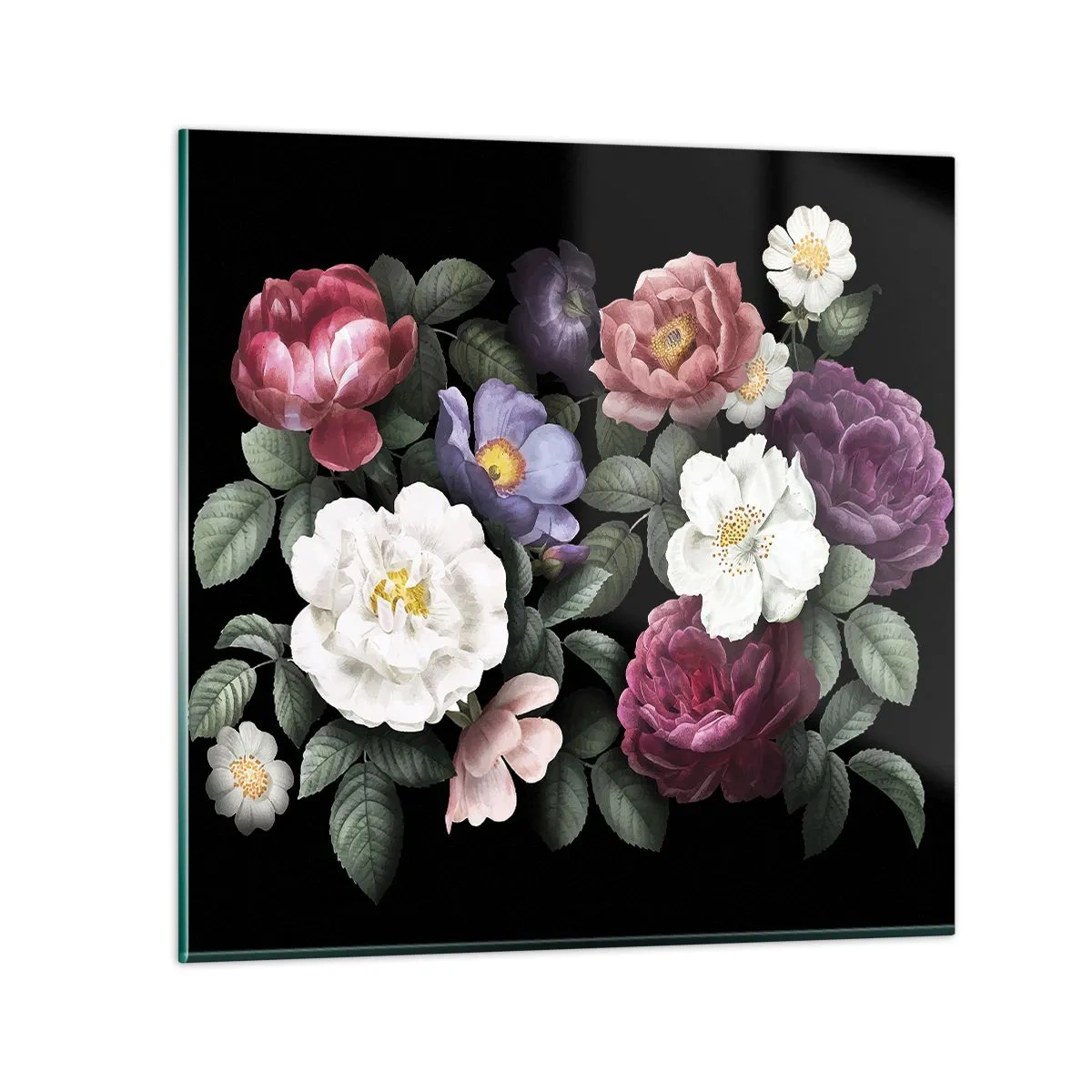 Quadro em vidro - Do jardim inglês - 50x50 cm