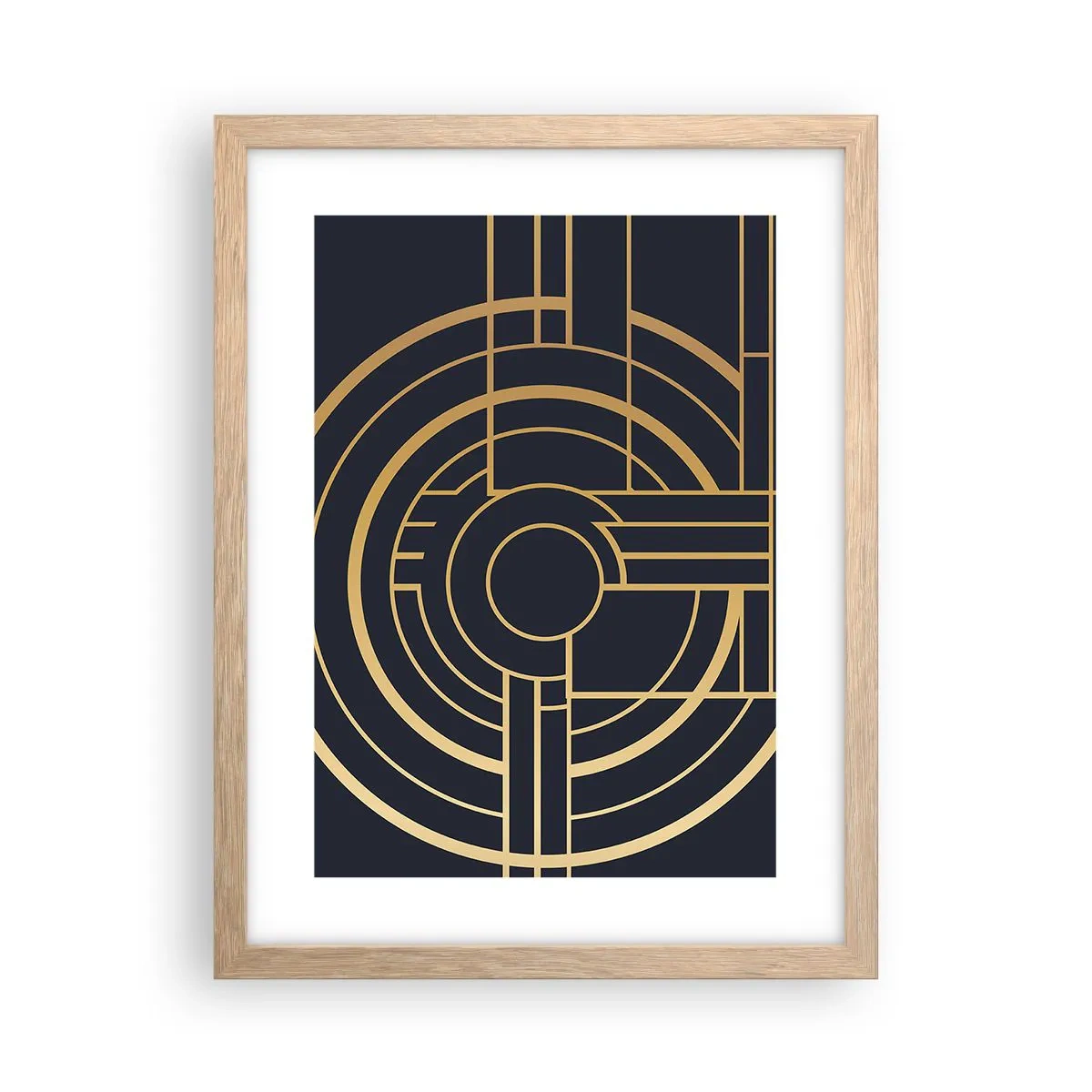 Pôster com moldura de carvalho claro - Rotação das coisas - 30x40 cm