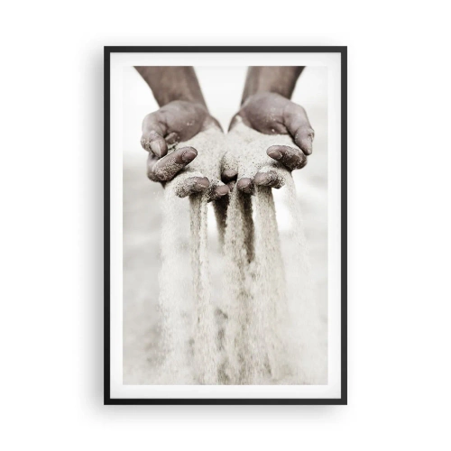 Pôster com moldura preta - Com estas mãos… - 61x91 cm