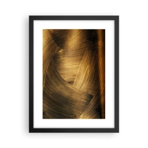 Pôster com moldura preta - No labirinto dourado - 30x40 cm