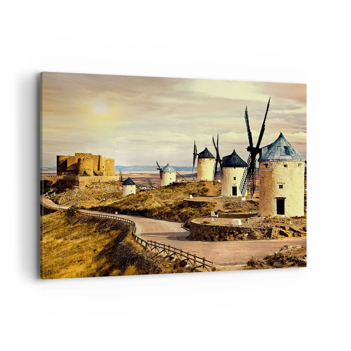 Quadro em tela - Dom Quixote está prestes a aparecer - 100x70 cm