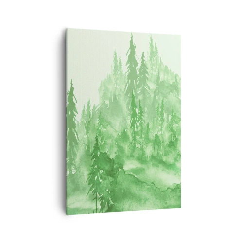 Quadro em tela - Desfocado pela névoa verde - 70x100 cm