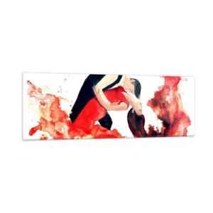 Quadro em vidro - Tango - uma onda sensual - 90x30 cm