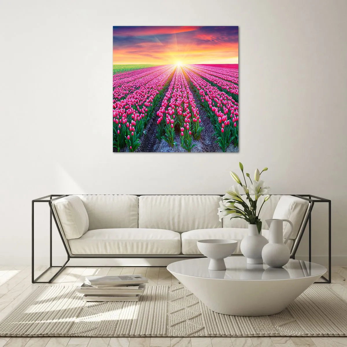 Quadro em vidro - Quinta da Beleza - 40x40 cm