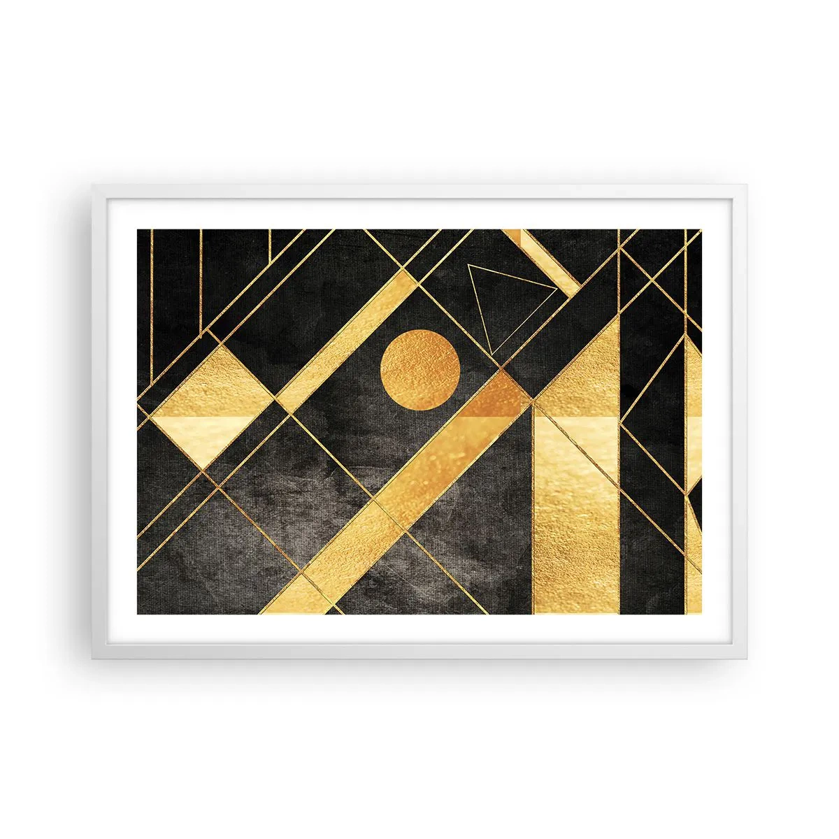 Pôster em moldura branca - Sol do Deserto - 70x50 cm