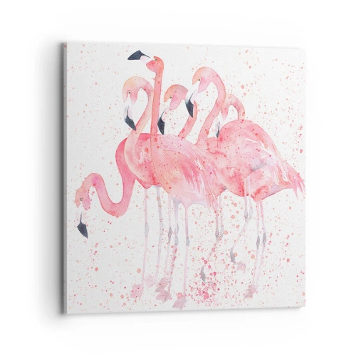 Quadro em tela - Conjunto cor-de-rosa - 70x70 cm
