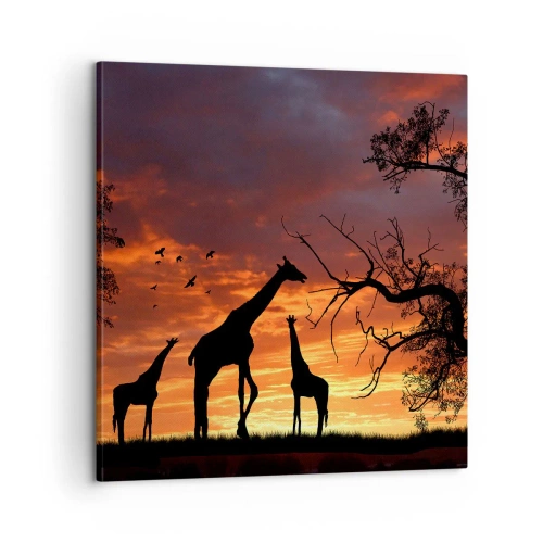 Quadro em tela - Um pequeno jantar com seus entes queridos - 60x60 cm