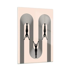 Quadro em vidro - De cabeça para baixo - 50x70 cm