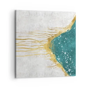 Quadro em tela - Maré Dourada - 50x50 cm