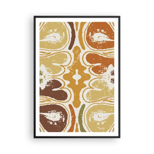 Pôster com moldura preta - Abstração sentimental - 70x100 cm