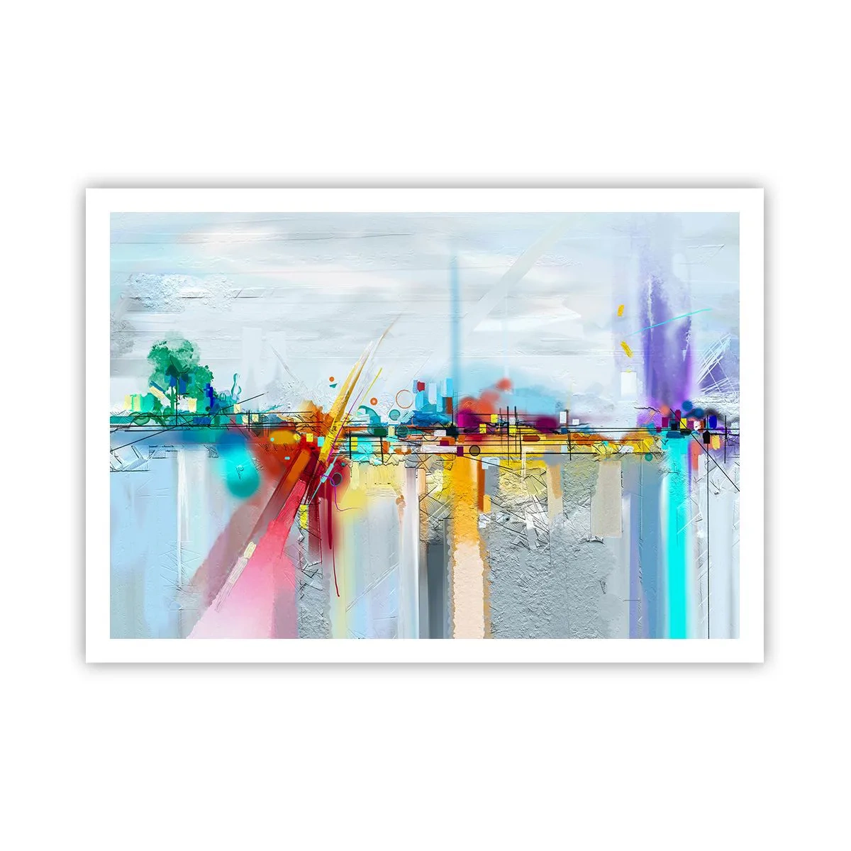 Pôster - Ponte da alegria sobre o rio da vida - 100x70 cm