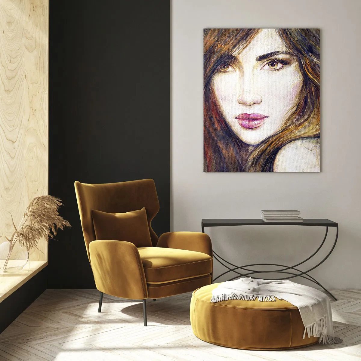 Quadro em vidro - O que estás a pensar - 50x70 cm