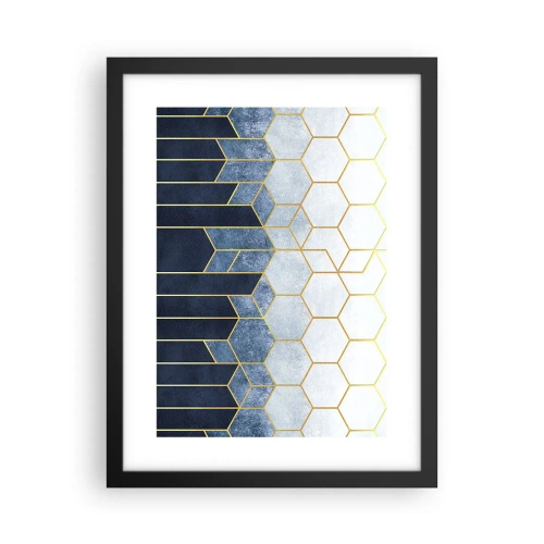 Pôster com moldura preta - Composição em ritmo sincopado - 30x40 cm