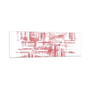 Quadro em vidro - Cidade Vermelha - 160x50 cm