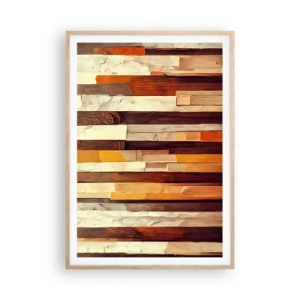 Pôster com moldura de carvalho claro - Hino das árvores da floresta - 70x100 cm