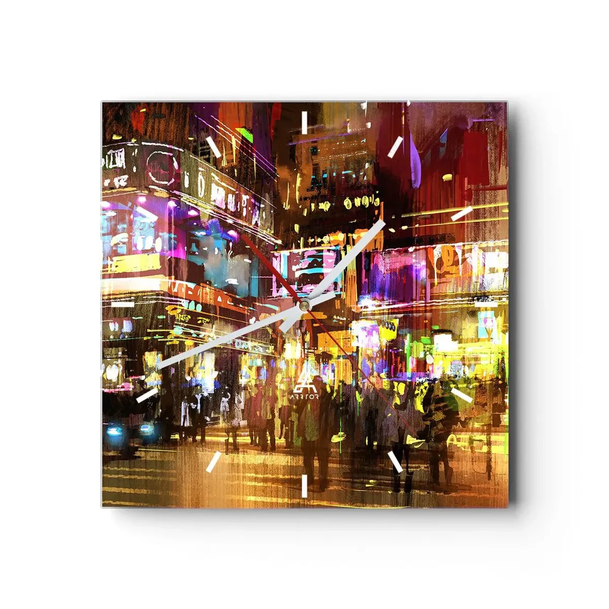 Relógio de parede - Relógio em vidro - Num mar de luz - 30x30 cm