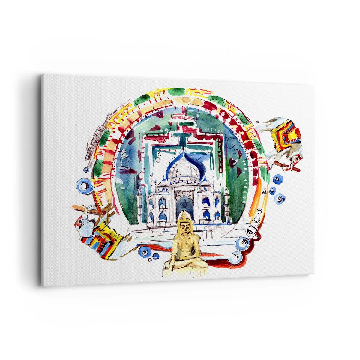 Quadro em tela - O equilíbrio hindu do mundo - 100x70 cm