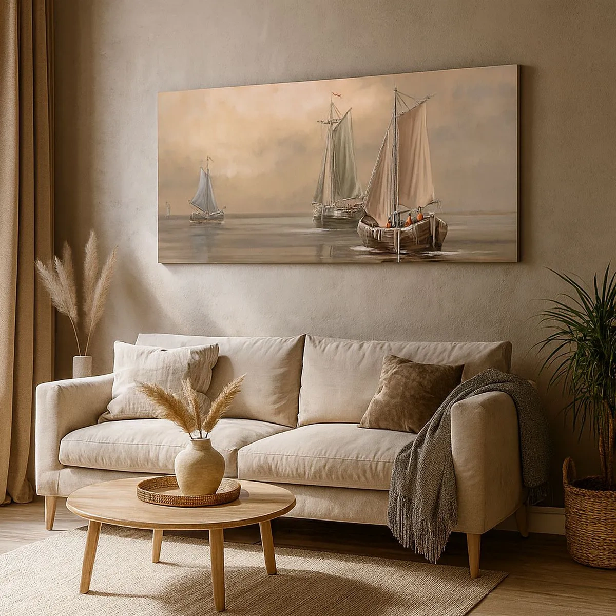 Quadro em tela - Regresso dos marinheiros - 100x40 cm