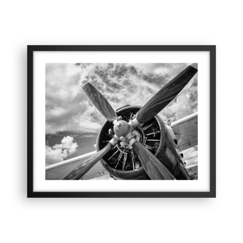 Pôster com moldura preta - O conquistador dos céus - 50x40 cm