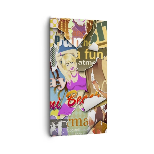 Quadro em tela - Flashbacks das férias - 65x120 cm