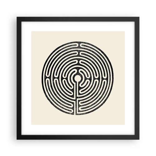 Pôster com moldura preta - Ordem misteriosa - 40x40 cm