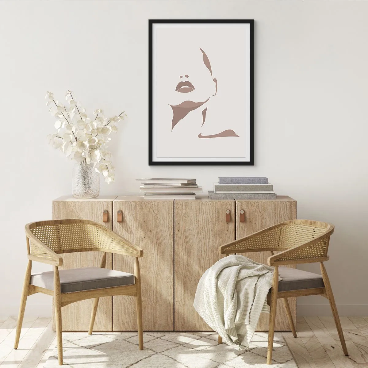 Pôster com moldura preta - Feito de luz e sombra - 70x100 cm