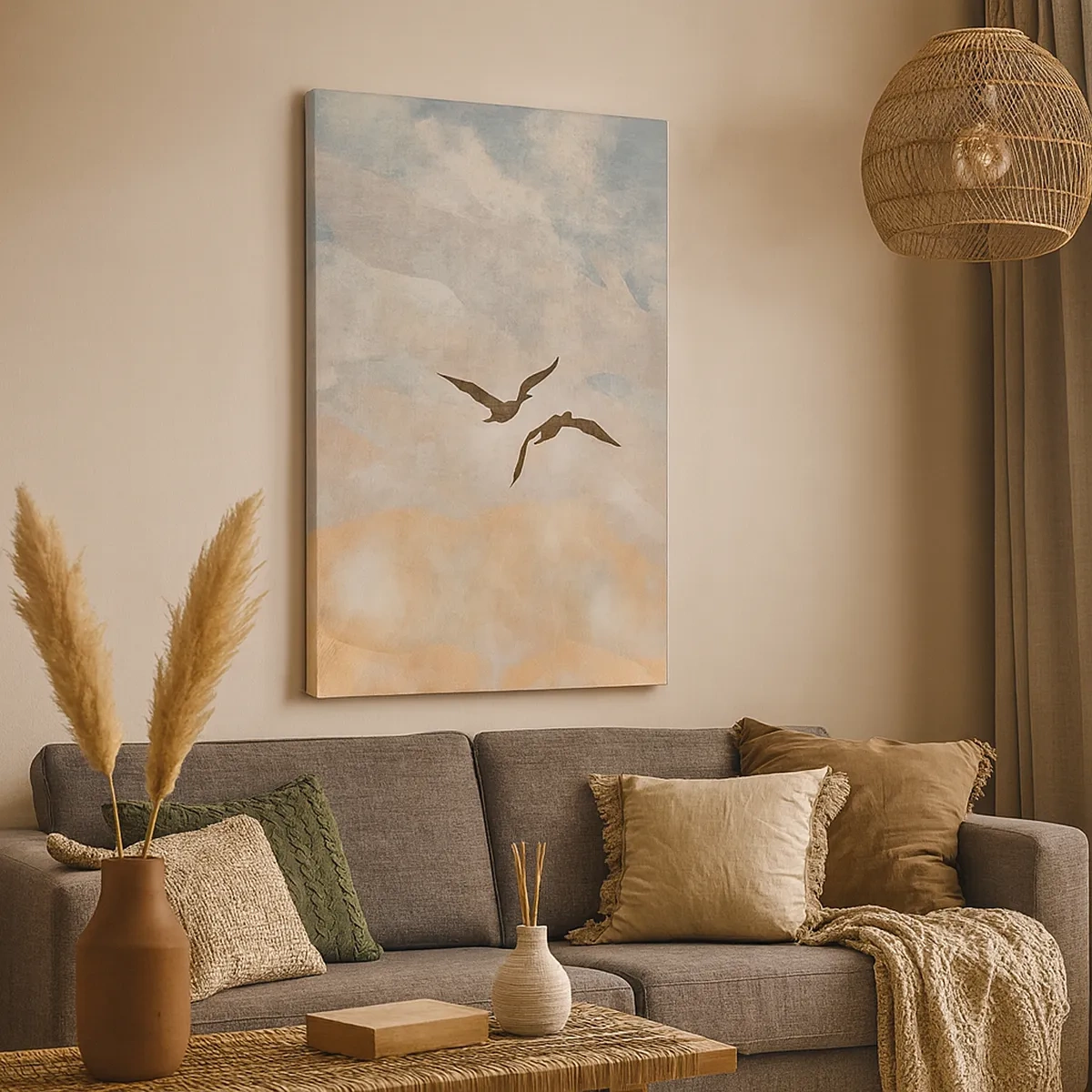 Quadro em tela - Dança do céu - 50x70 cm